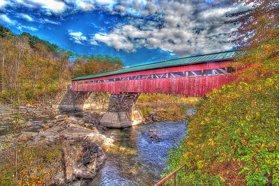 A Vermont Covered Bridge Taftsville Covered Bridge Photograph by Constantine Gregory