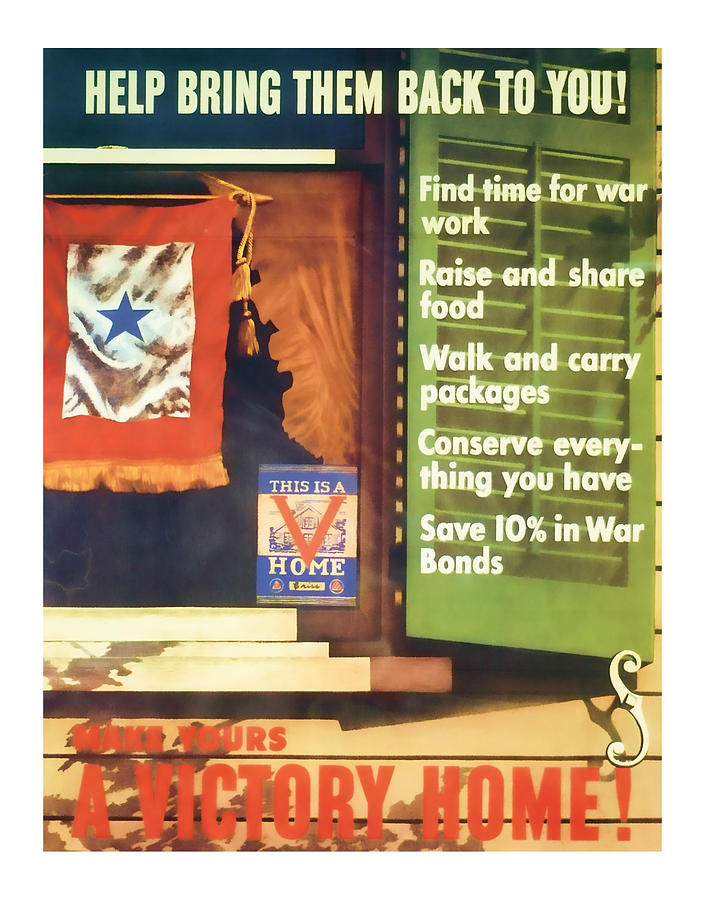 A Victory Home World War 2 Art Mixed Media by Presented By American Classic Art A Victory Home World War 2 Art Mixed Media by Presented By American Classic Art
