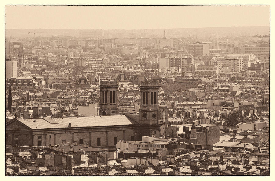 A view across Paris Photograph by Lenny Carter