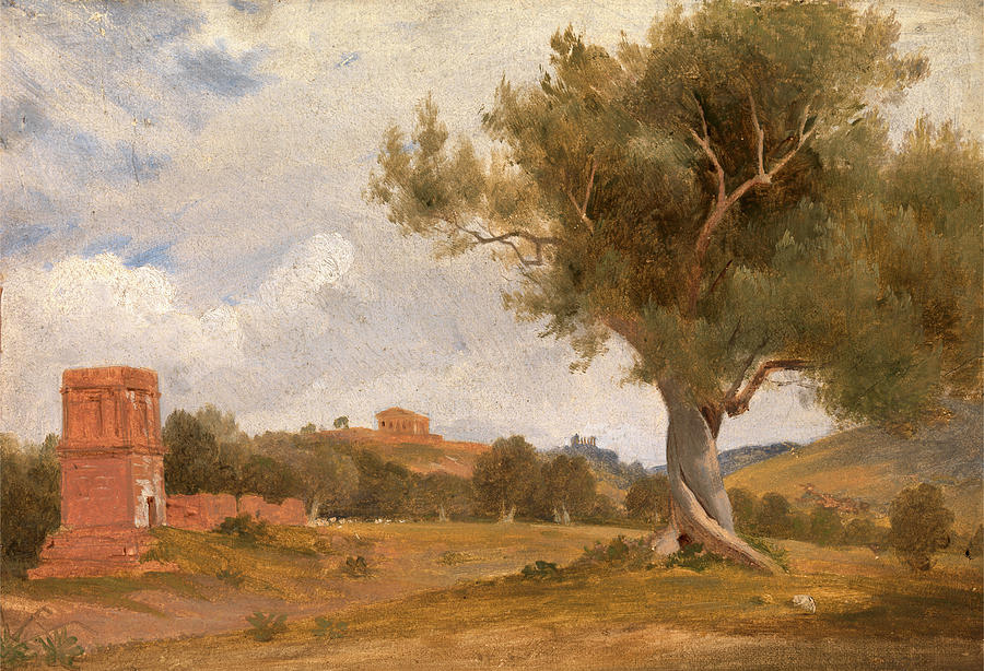 Juno Painting - A View At Girgenti In Sicily With The Temple Of Concord by Litz Collection