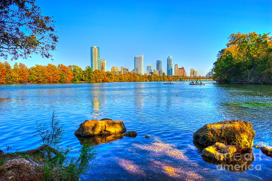 Austin Skyline Photograph - A view from Lou Neff Point by Bee Creek Photography - Tod and Cynthia