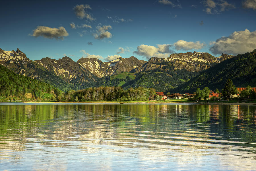 A View From The Lake Sihl To The Alps Photograph by By Manuel Martin