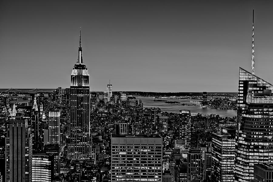 Empire State Building Photograph - A View From The Top BW by Susan Candelario