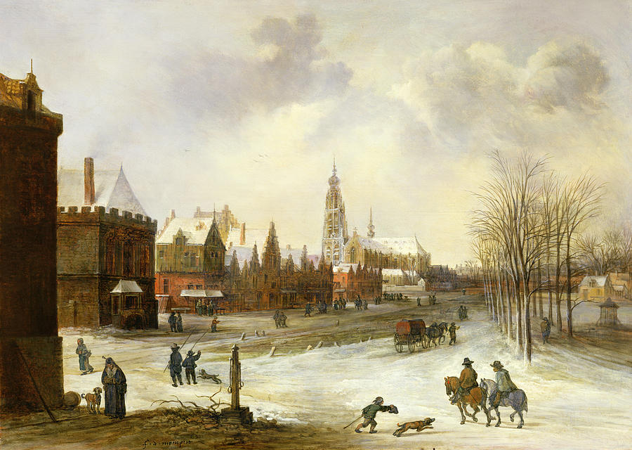 Winter Painting - A View Of Breda by Frans de Momper