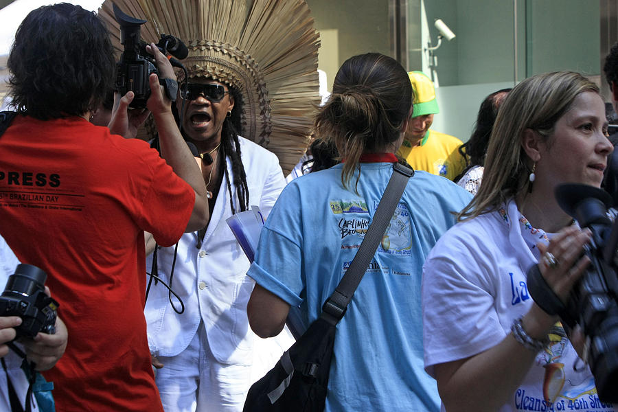 People Photograph - A view of Carlinhos Brown at the 2009 Cleansing of 46th Street by James Connor
