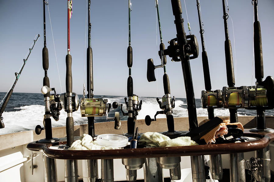 A View Of Deep Sea Fishing Rods Photograph by Chris Ross - Fine