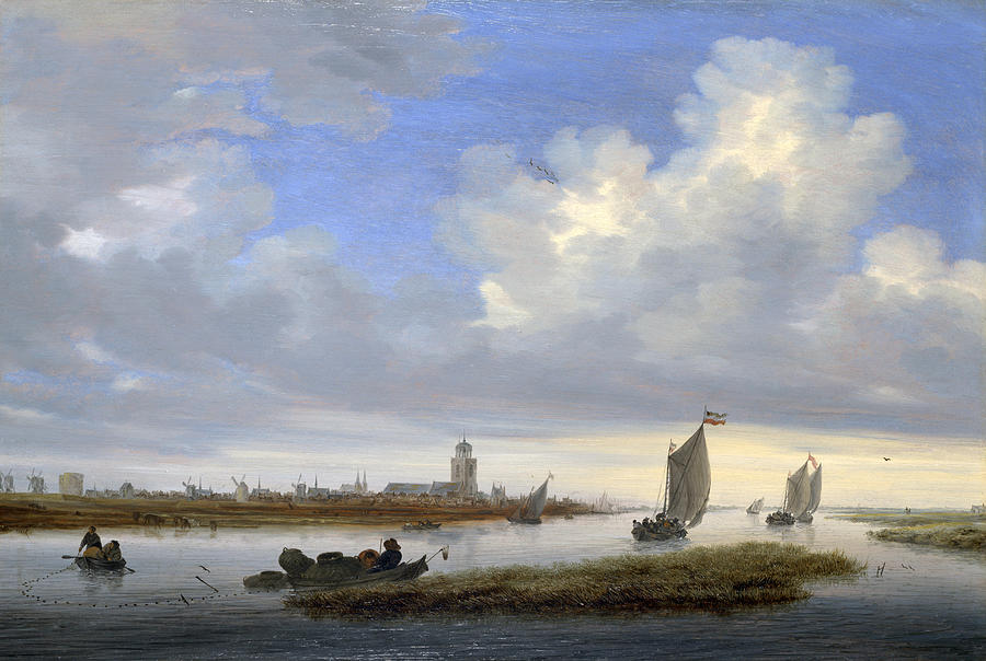 A View of Deventer seen from the North-West Painting by Salomon van Ruysdael