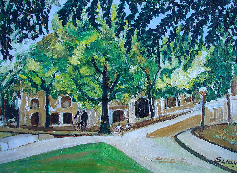 A View Of Princeton  University Painting by Anand Swaroop Manchiraju