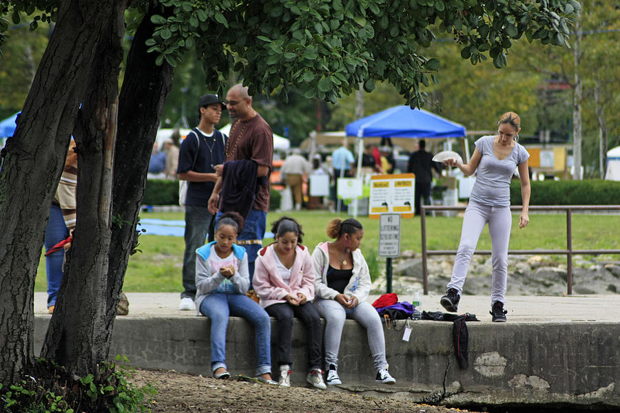A View Of Several Women Taking A Break At The 2009 Peekskill Cel Photograph