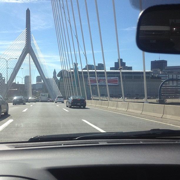 A View Of Td Garden From An I-93 Bridge Photograph by David Funk