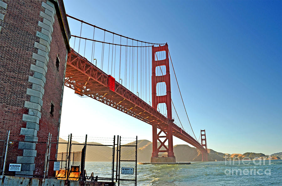A View of the Golden Gate Bridge from Fort Mason Photograph by Jim Fitzpatrick