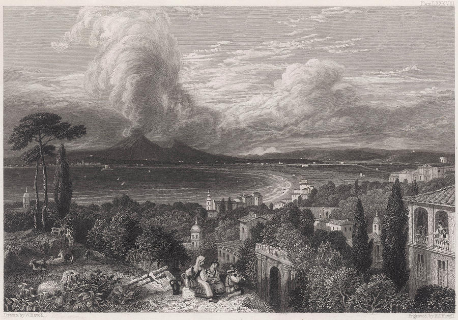 A View Of The Site Of Pompeii Drawing by Mary Evans Picture Library