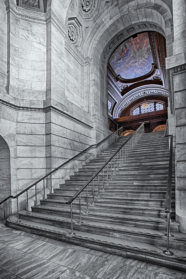 New York City Photograph - A View To The McGraw Rotunda NYPL by Susan Candelario