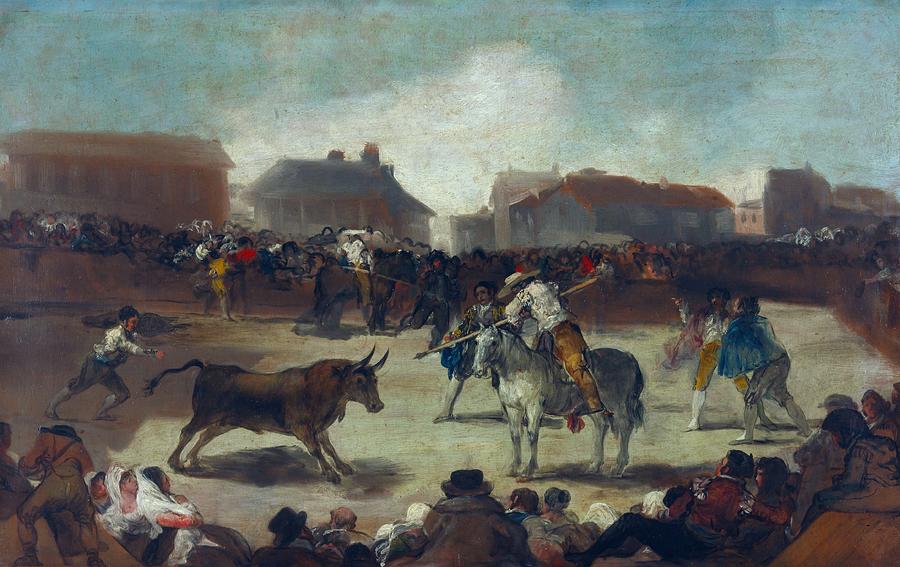 Francisco Goya Painting - A Village Bullfight by Francisco Goya