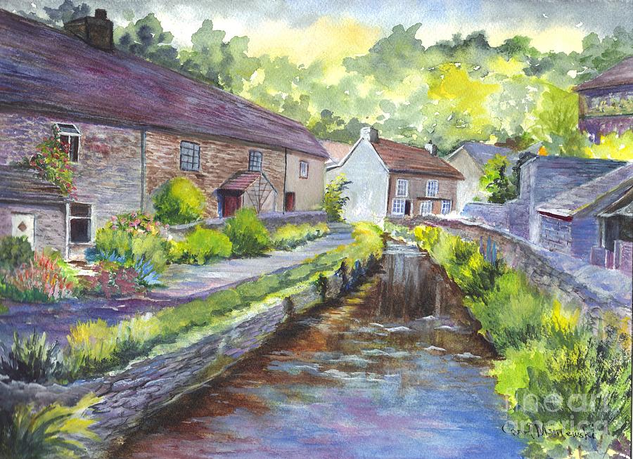 A Village in Castleton in Derbyshire UK Painting by Carol Wisniewski