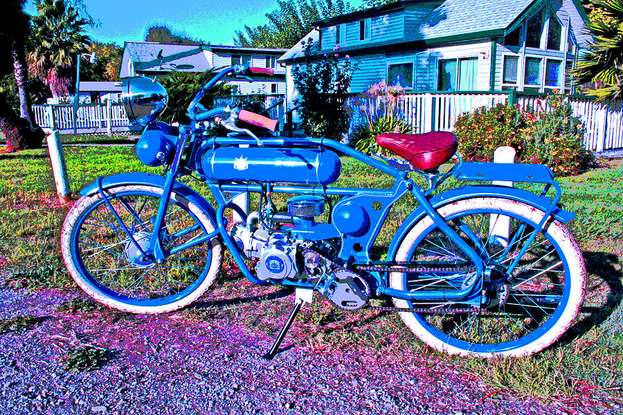 A Vintage Blue Ride Digital Art by Joseph Coulombe