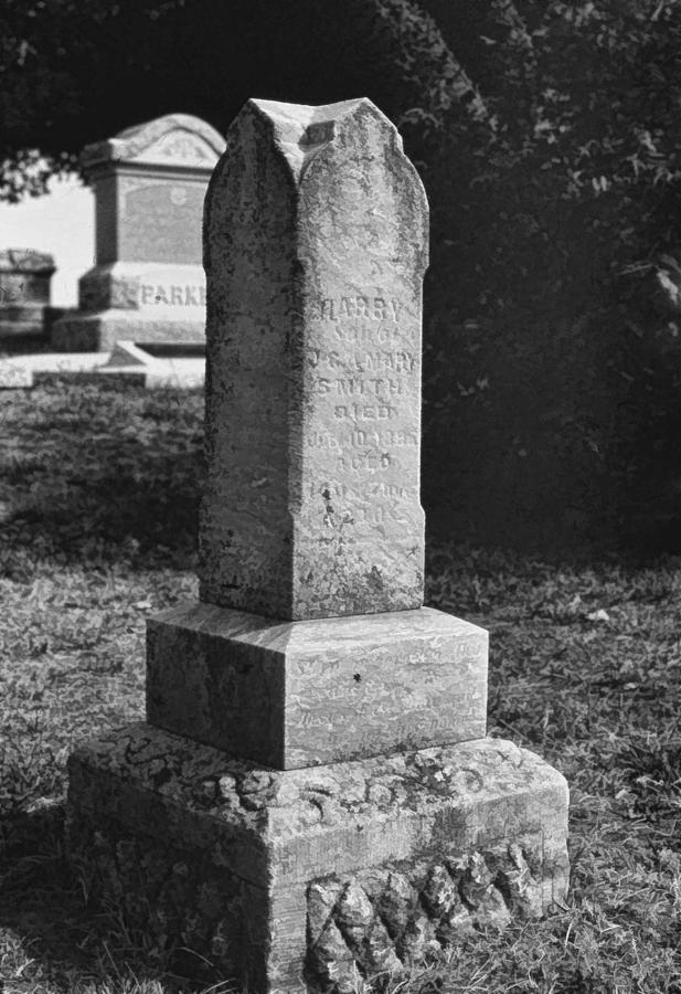 A vintage headstone Photograph by Cathy Anderson