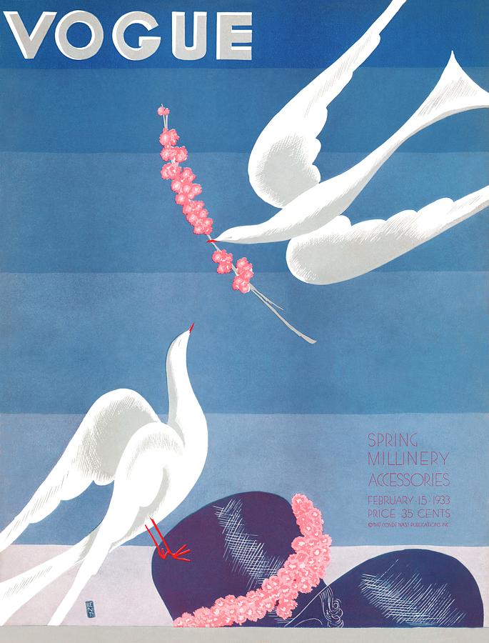 A Vintage Vogue Magazine Cover Of A Dove Photograph by Eduardo Garcia Benito