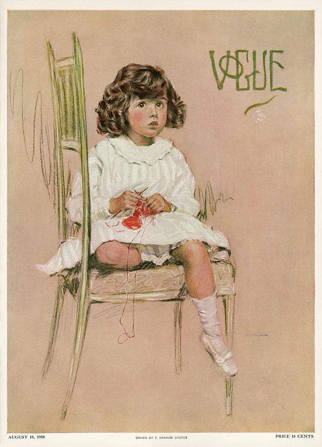 A Vintage Vogue Magazine Cover Of A Girl Photograph by F. Graham Cootes