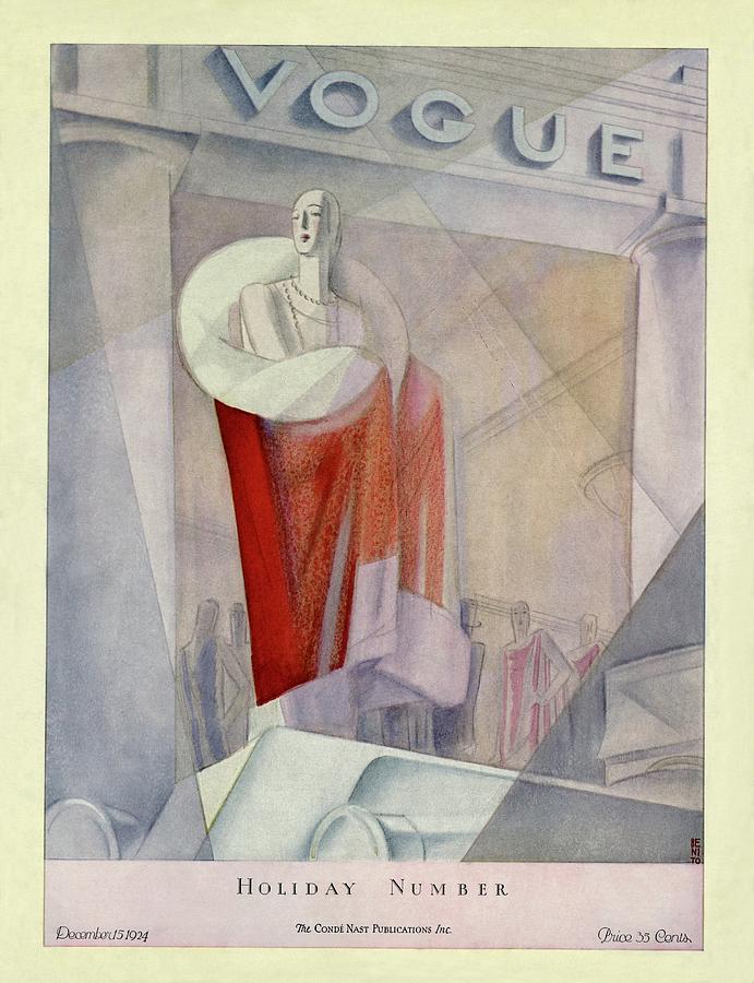 A Vintage Vogue Magazine Cover Of A Manneqin Photograph by Eduardo Garcia Benito