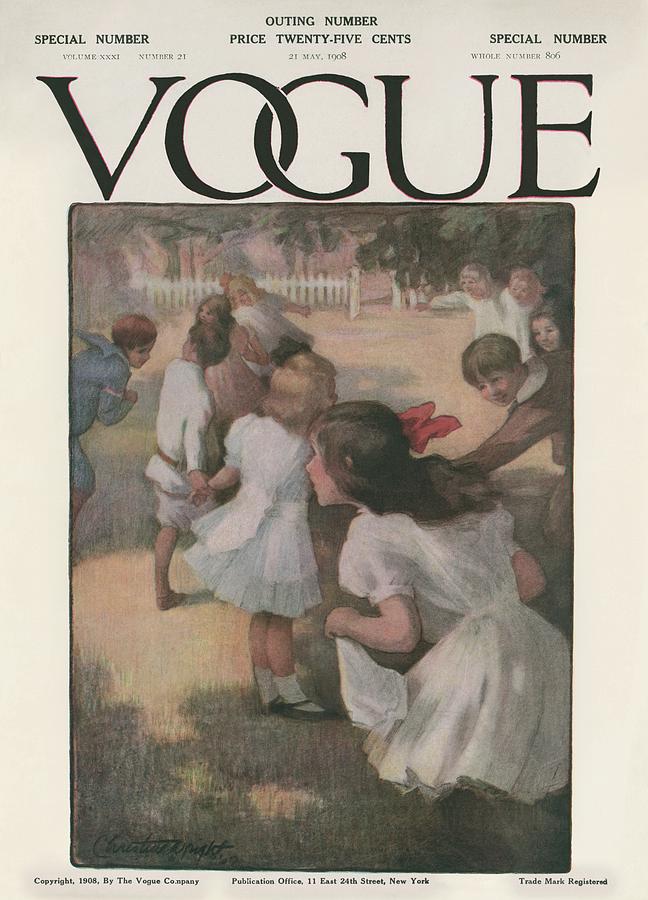 A Vintage Vogue Magazine Cover With Children Photograph by Christine Wright