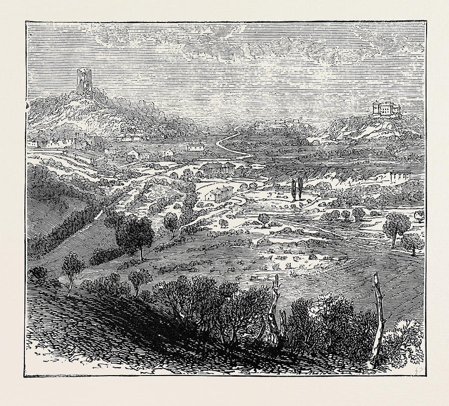 A Visit To The Battlefield Of Solferino View Of Solferino Drawing by ...