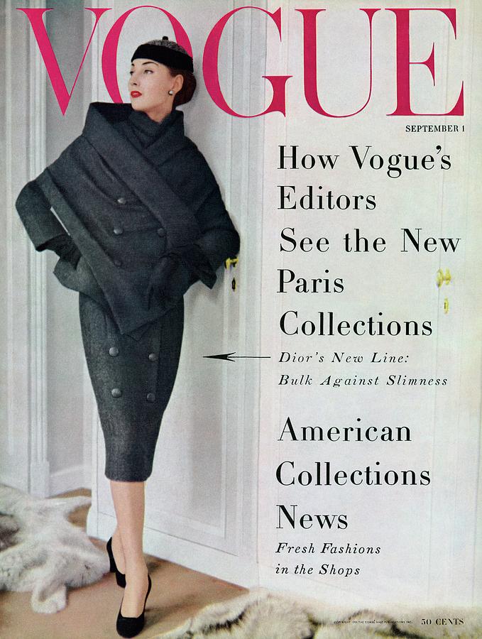 A Vogue Cover Of A Model Wearing A Dior Suit Photograph by Henry Clarke A Vogue Cover Of A Model Wearing A Dior Suit Photograph by Henry Clarke