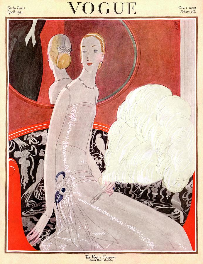A Vintage Vogue Magazine Cover Of A Woman #7 Art Print by Eduardo Garcia  Benito - Conde Nast