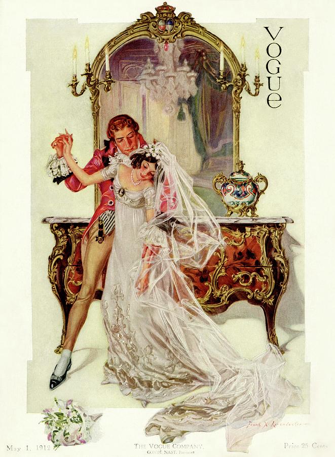 A Vogue Cover Of An 18th Century Bridal Couple Photograph by Frank X. Leyendecker