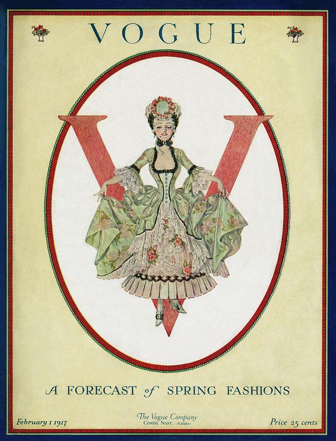 A Vogue Cover Of An 18th Century Shepherdess Photograph by Frank X. Leyendecker