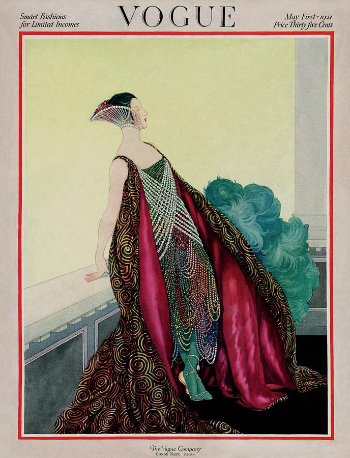 A Vogue Magazine Cover Of A Woman Photograph by George Wolfe Plank