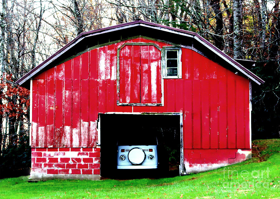 A Bus and a Barn Photograph by Donnie Whitaker