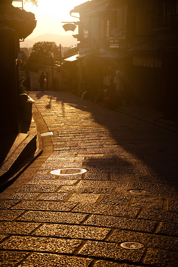 Sunset Photograph - A Walk in Kyoto by Brad Brizek