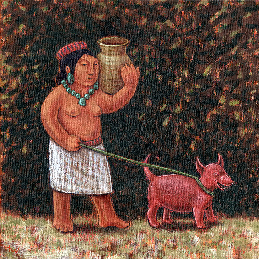 A Walk in Old Colima Painting by Holly Wood