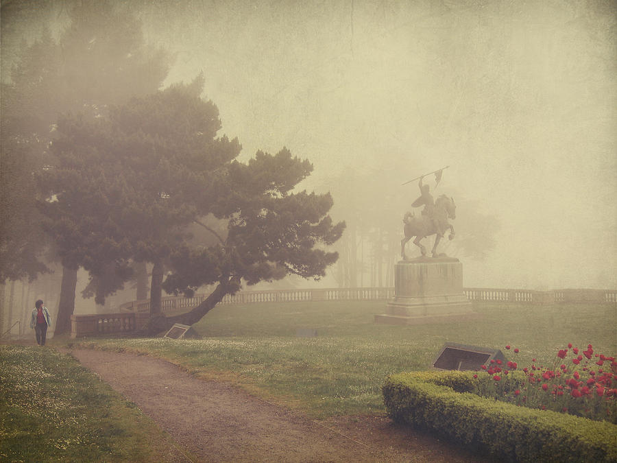 San Francisco Photograph - A Walk in the Fog by Laurie Search