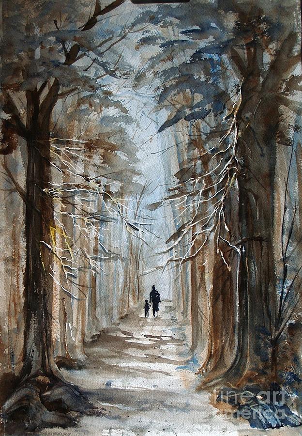 A Walk in the Woods Painting by Gerald Miraldi