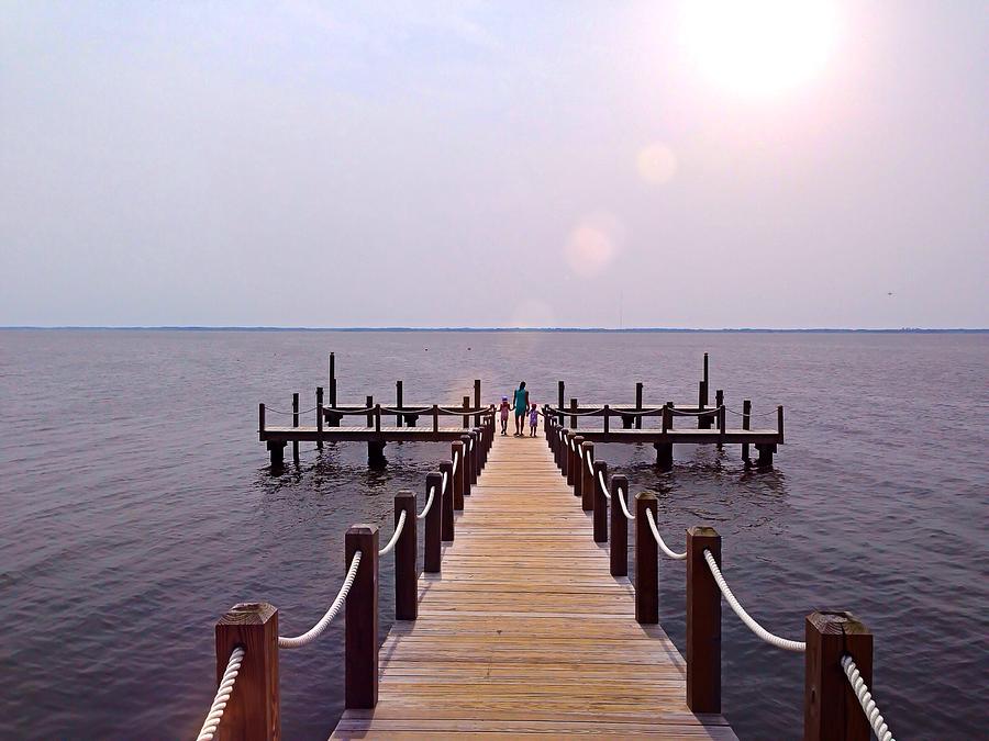 A Walk on the Dock Photograph by Chris Montcalmo