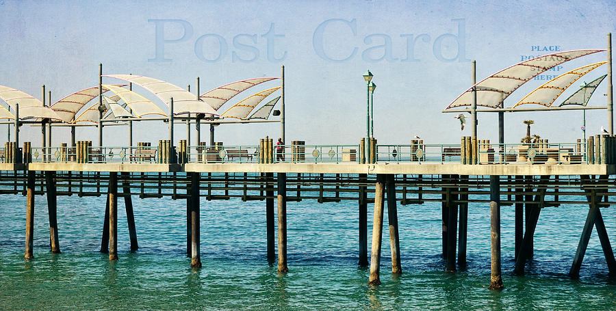 A Walk On The Pier Photograph by Fraida Gutovich