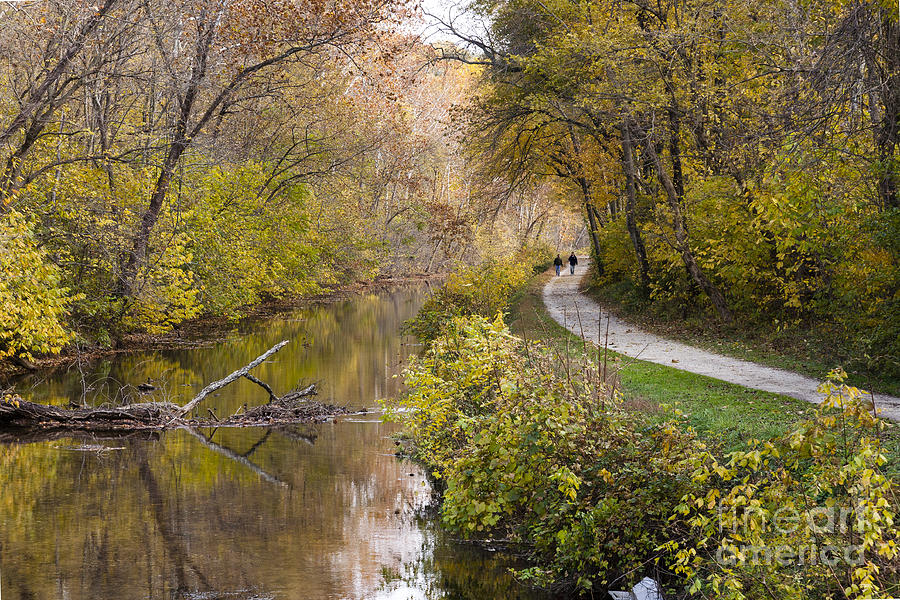 A Walk on the C and O Canal Towpath in Maryland in Autumn Photograph by William Kuta