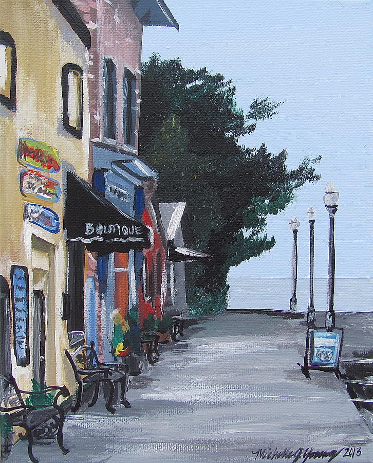 A Walk Through Southport Painting by Michelle Young