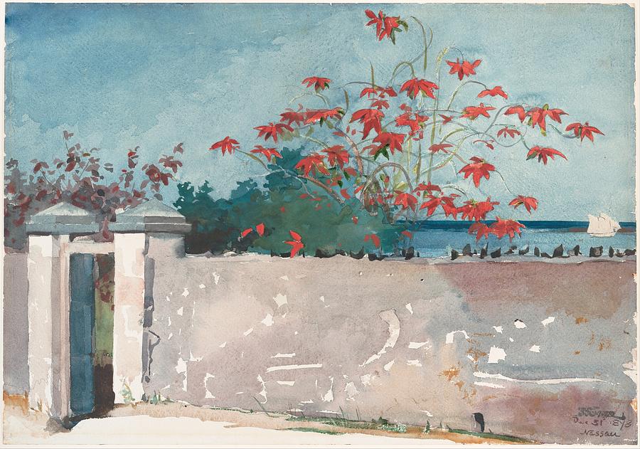 Winslow Homer Painting - A Wall Nassau by Celestial Images