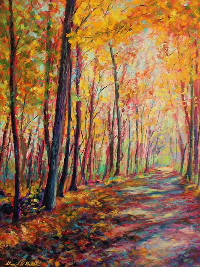 A warm autumn day Painting by Daniel W Green