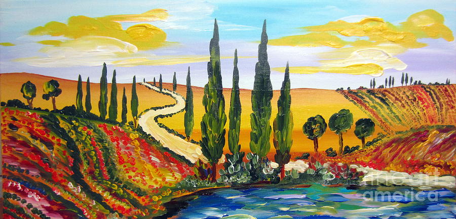 A warm day under the Tuscan Sun Painting by Roberto Gagliardi