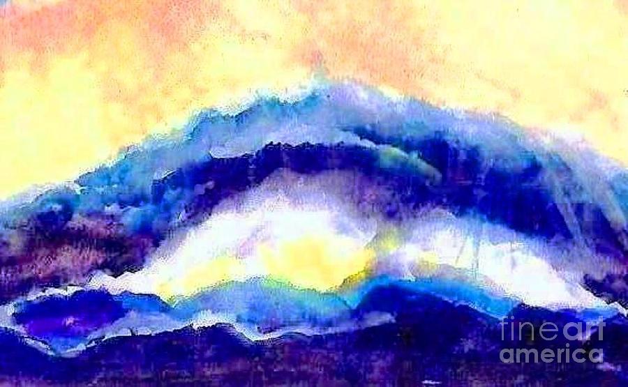 Sunset Painting - A Wave of Glory  by Hazel Holland