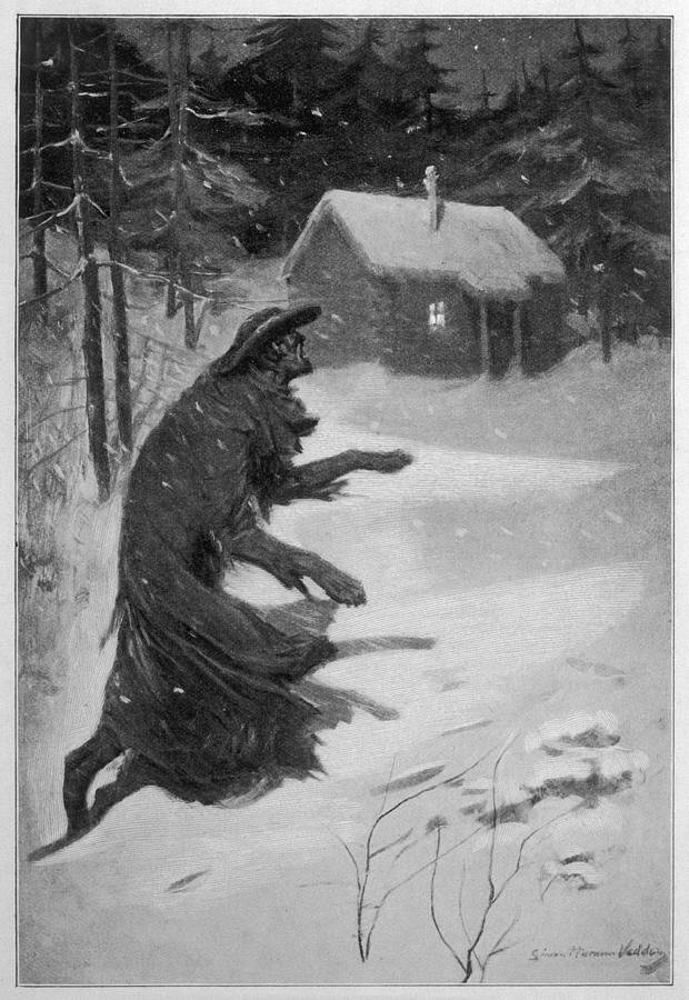 A Werewolf Returning Home Drawing by Mary Evans Picture Library