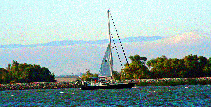 A westerly headng on the San Joaquin River Photograph by Joseph Coulombe