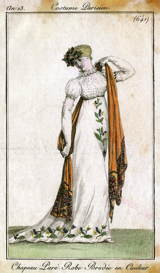 A White Gown Drawn Close Round Drawing by Mary Evans Picture Library ...