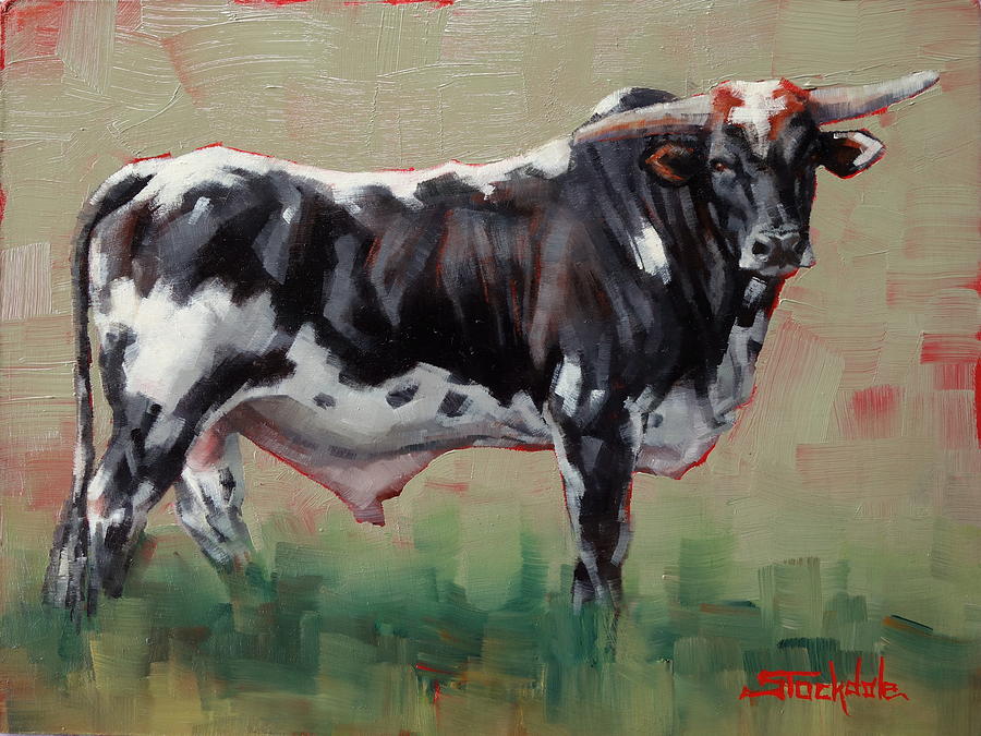 A Whole Lotta Bull Painting by Margaret Stockdale