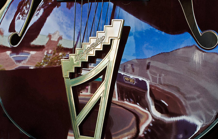 A Window Guitars View Of The Street Photograph by Gary Slawsky