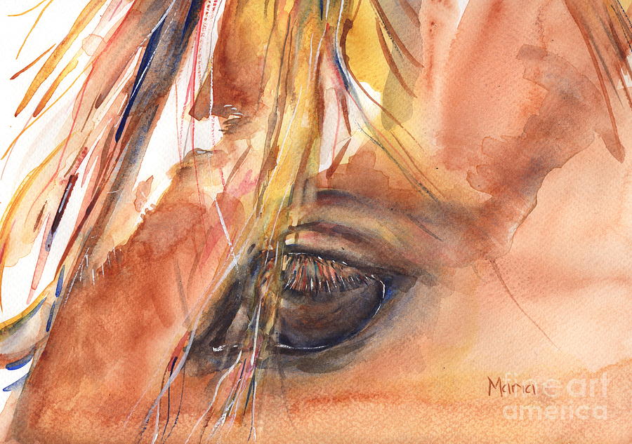 Horse Eye Painting A Wink of the Eye Painting by Maria Reichert